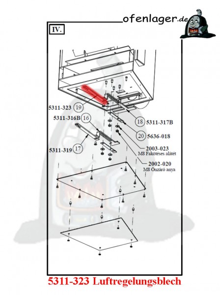 5311-323 Luftregelungblech