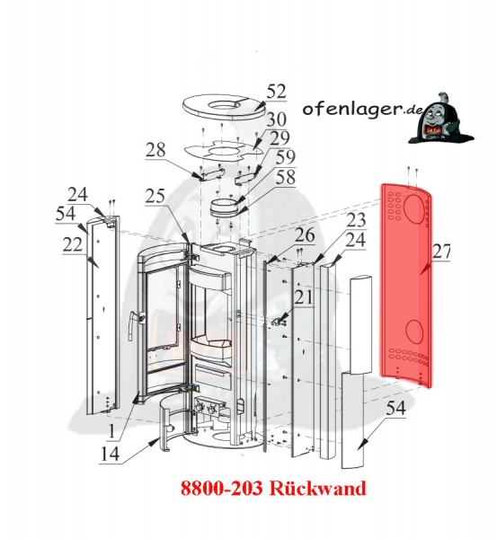 8800-203 Rückwand