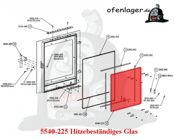 5540-225 Hitzebeständiges Glas