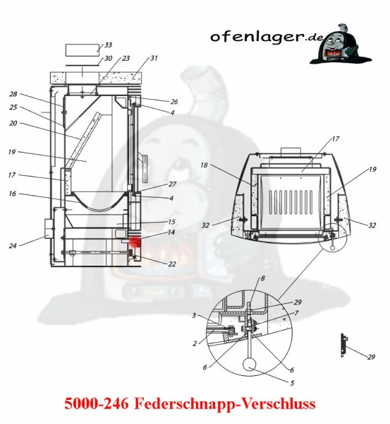 5000-246 Federschnapp Verschluss