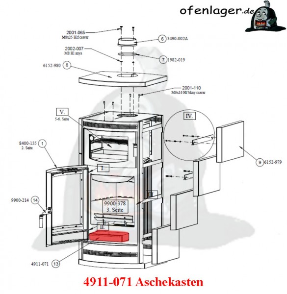 4911-071 Aschekasten