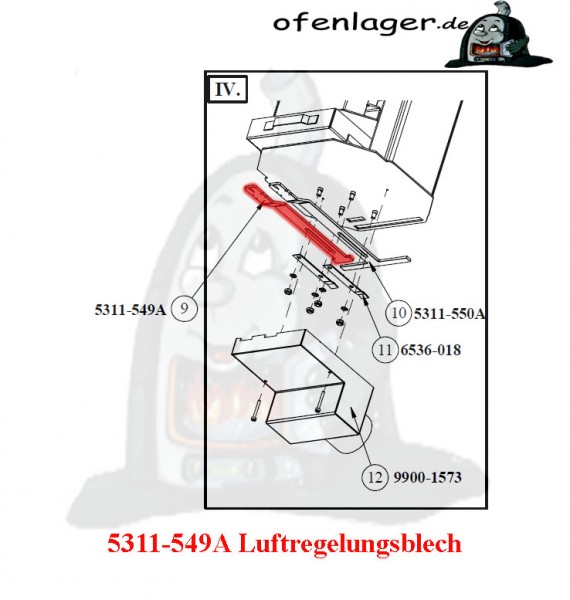 5311-549A Luftregelungsblech