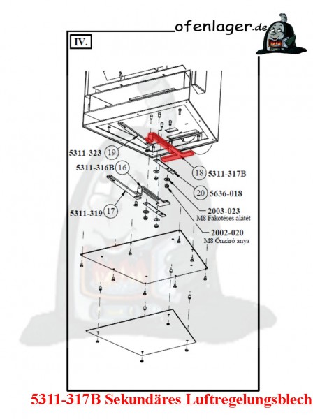5311-317B Sekundäres Luftregelungsblech