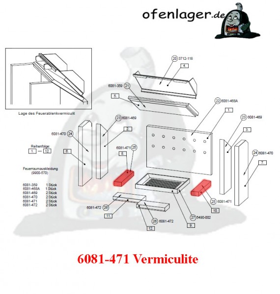 6081-471 Vermiculite / 1 Stück