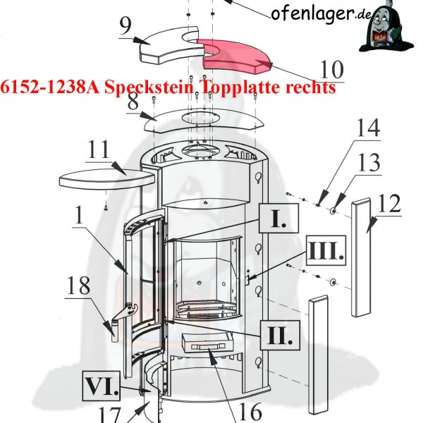 6152-1238A Speckstein