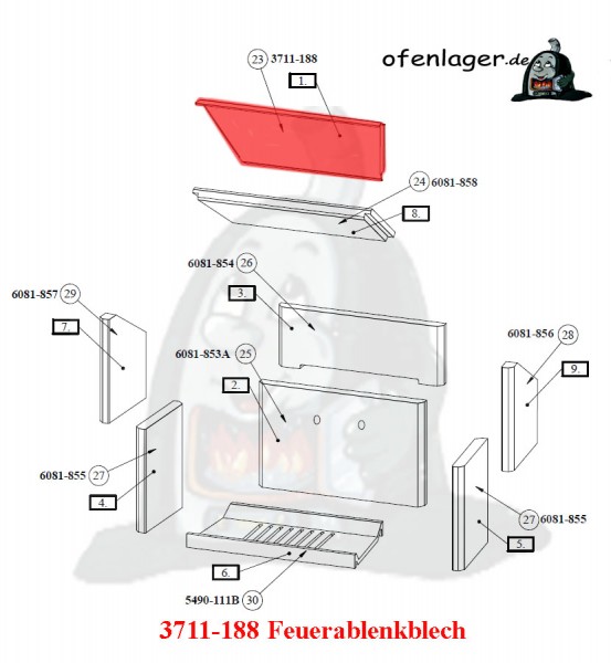 3711-188 Feuerablenkblech