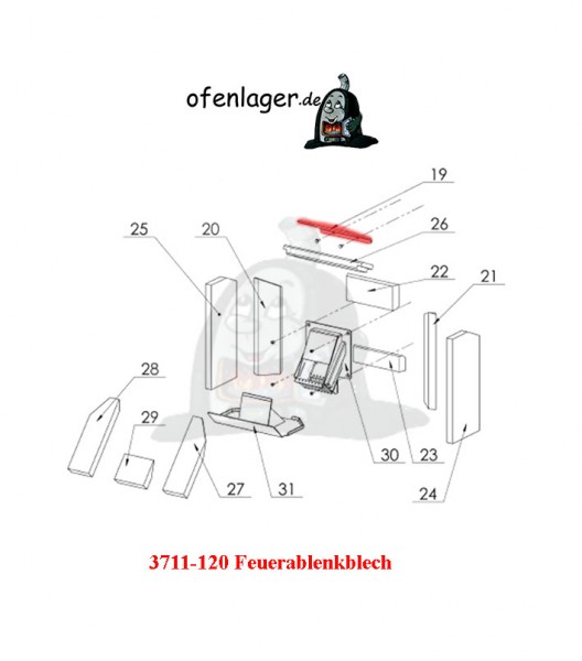 3711-120 Feuerablemkblech