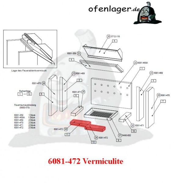 6081-472 Vermiculite / 1 Stück