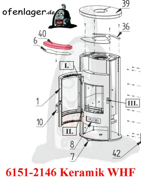 6151-2146 Keramikkachel WHF