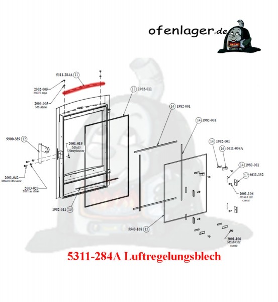 5311-284A Luftregelungsblech