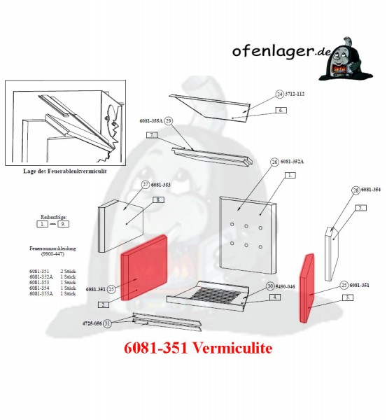 6081-351 Vermiculite / 1 Stück