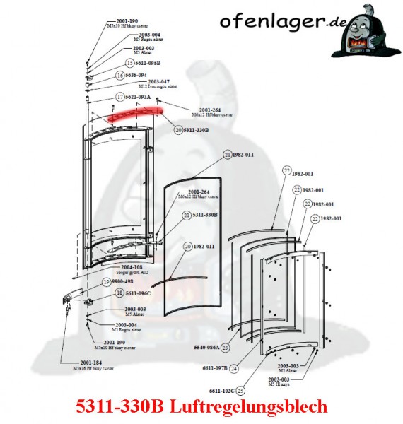 5311-330B Luftregelungsblech