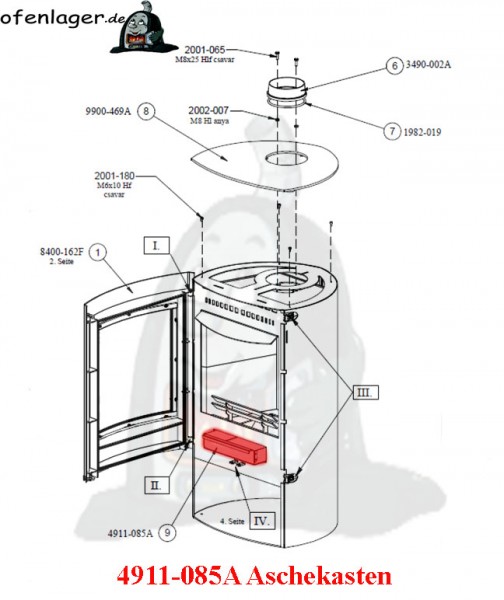 4911-085A Aschekasten