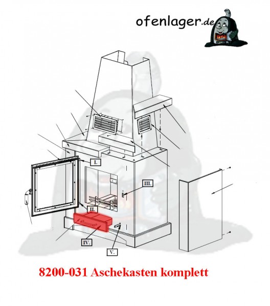 8200-031 Aschekasten komplett