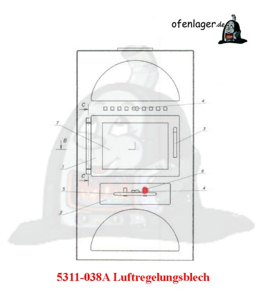 5311-038A Luftregelungsblech