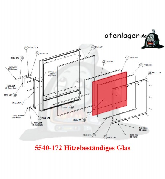 5540-172 Hitzebeständiges Glas