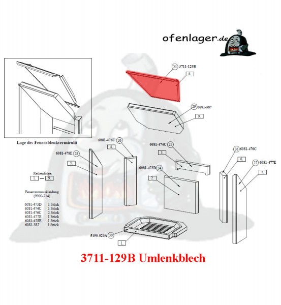 3711-129B Umlenkblech