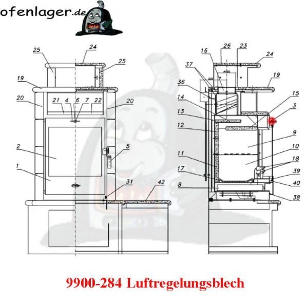 9900-284 Luftregelungsblech